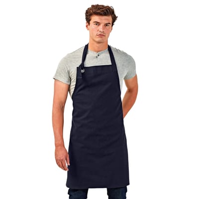 Premier Unisex Calibre Heavy Cotton Canvas Bib Apron (Pakket van 2) (Marine)