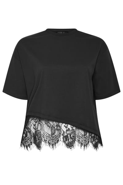 Limited Collection Zwarte Asymmetrische Top Met Kanten Zoom Size 38