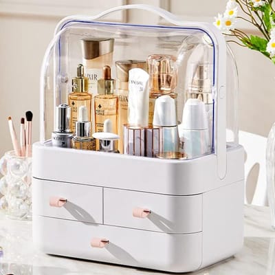 Unyqoos ® Stijlvolle Cosmetica Organizer met Deksel voor Optimale Opslag en Bescherming