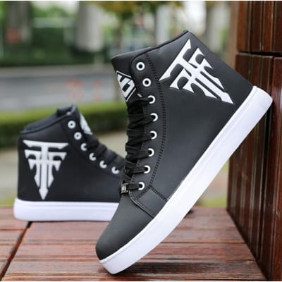 Chaussures Montantes Respirantes Homme Chaussures de Skateboard Homme Mode Sport Décontracté Chaussures en Cuir Homme Imperméable Chaussure Baskets Mâle 39 gray