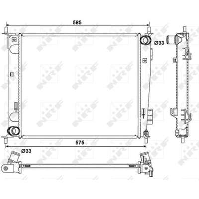 Radiator, motorkoeling NRF 53057