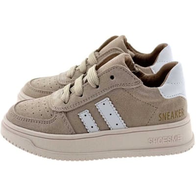 Shoesme Beige Sneaker - Sneakers Kinderen - Unisex - BEIGE - Suède - Maat 27