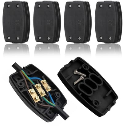 4 Stuks 3-Terminal Elektrische Verbindingen, 13A 250V Aansluitdoos voor Buitentoepassingen, Ideaal voor Verlichting en Huishoudelijk Gebruik