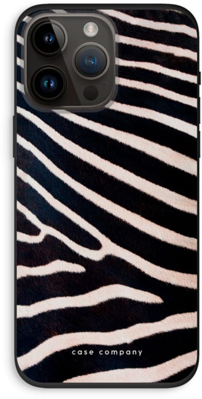 Case Company® - Hoesje geschikt voor iPhone 14 Pro Max hoesje - Zebra - Biologisch Afbreekbaar Telefoonhoesje - Bescherming alle Kanten en Schermrand