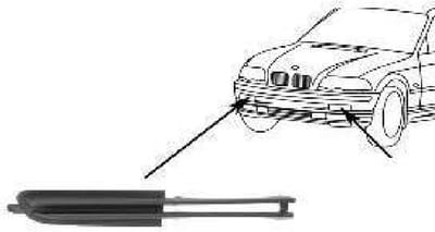 BMW 3 serie E46, 1998 - 2002 - voorbumpergrille, links
