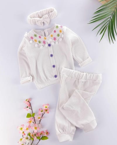 Babysetje 3-delig - Newborn kleding set/ meisje - kraamcadeau - babykleding - babykleertjes - maat 9-12mnd