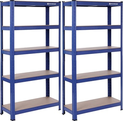 Set van 2 robuuste planken 150 cm hoog blauw