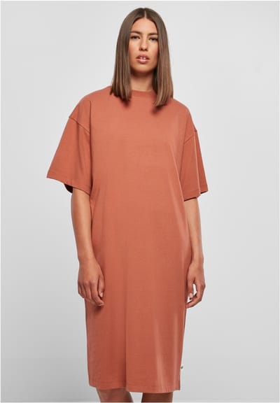 Urban Classics - Organic Long Oversized Tee Korte jurk - 5XL - Oranje