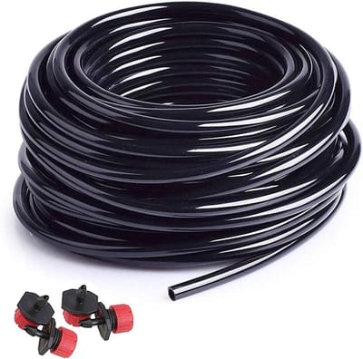 Druppelslang - Waterslang PVC - Tuin Bewatering - Weerbestendig Materiaal - 20 Meter - Zwart