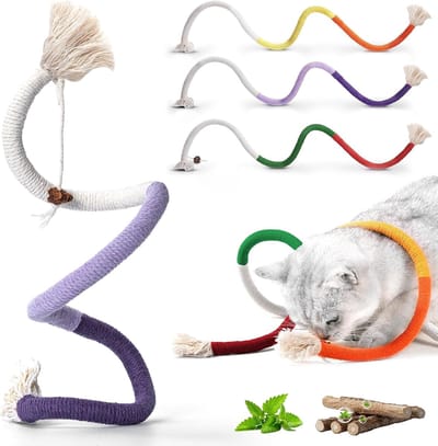 Kattenspeelgoed, Kattenspeelgoed Interactief, Bijtspeelgoed Kat, Kattenkruid Speeltjes, Leuk & Boeiend Kattenkruid Speelgoed