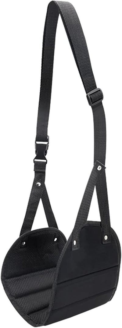 Voetenhangmat Vliegtuig - Beensteun Reis - Comfortabel Reizen - Verstelbare Riemen - 49 x 435 cm - Grijs