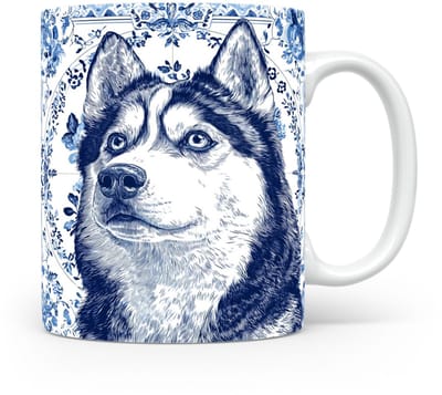 Mok Malamute Beker voor koffie of tas voor thee, cadeau voor dierenliefhebbers, moeder, vader, collega, vriend, vriendin, kantoor, opa, oma, hond, kerst, sinterklaas, verjaardag