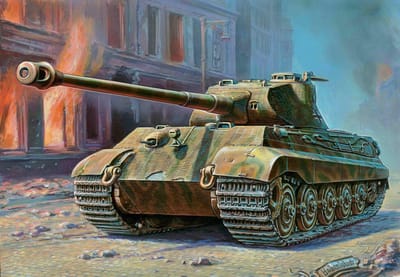 Zvezda Modelbouwpakket Auto - 3616 Pz. Kpfw. VI Tiger II Ausf. B (Porsche Turret) - German Heavy Tank Plastic - 1:35 - Modelbouw