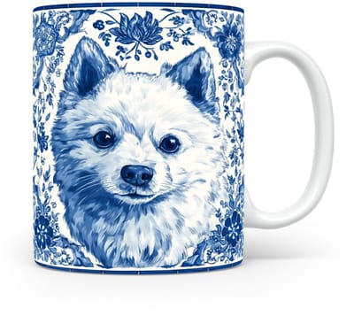 Mok Japanse spits Beker voor koffie of tas voor thee, cadeau voor dierenliefhebbers, moeder, vader, collega, vriend, vriendin, kantoor, opa, oma, hond, kerst, sinterklaas, verjaardag