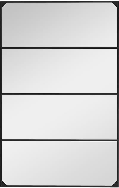 HOMCOM Wandspiegel van glas, 109x2x69cm, zwart