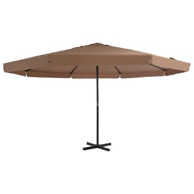 vidaXL - Parasol - met - aluminium - paal - 500 - cm - taupe