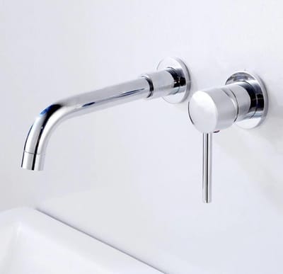 Diamond Line Megan - Wastafelmengkraan - Inbouw - Rond - Chroom - 1 Greeps - 21cm Uitloop