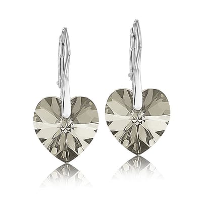 Montebello Oorbellen Noor HZ110 - Swarovski Hart - 925 Zilver Gerhod. - Ø14mm - 30mm