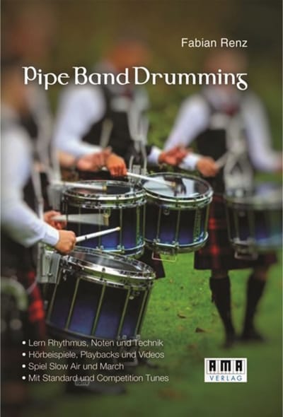 AMA Verlag Pipe Band Drumming - Lesboek voor drums - Muziekles - 978-3-89922-319-4