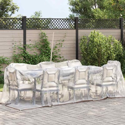 vidaXL - Doorzichtig - zeildoek - met - zeilringen - 2x4 - m - polyethyleen