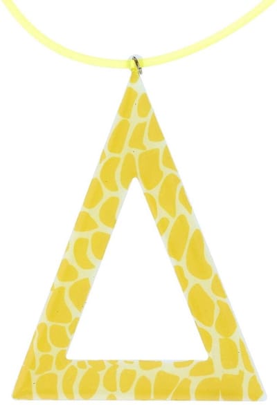 Behave - Ketting met Gele Hanger - Driehoek Design - Zomeraccessoire