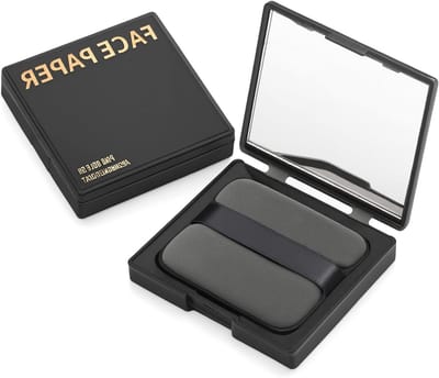 Wispapier voor gezicht en poederkwast - 100 stuks voor oliecontrole, matte afwerking en sebum controle, geschikt voor alle huidtypes, veganistisch en geurvrij