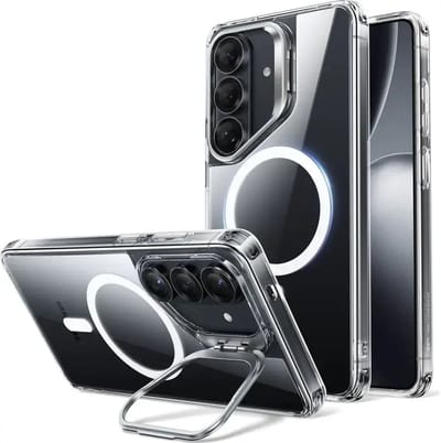 ESR Hoesje Geschikt voor Samsung Galaxy S26 Plus - Classic Hybrid HaloLock - Compatibel met MagSafe / Qi2 en ESR HaloLock - Back Cover met Standaard - Camera Kickstand - Transparant