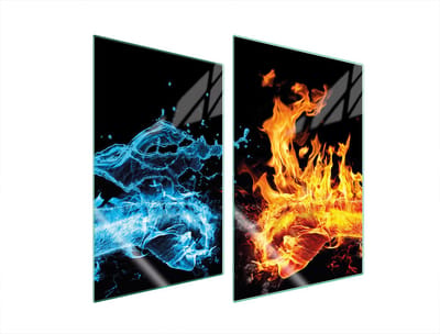 TMK ArtDeko Serie - Glazen Beschermplaat - 2x35x52 cm - Hittebestendig - Multifunctioneel