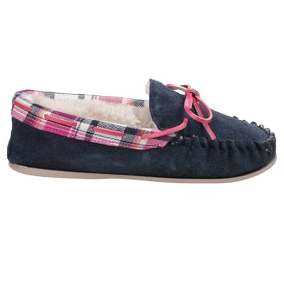 Cotswold Dames/Dames Kilkenny Klassiek Bont gevoerde Mocassinslippers (Marine)