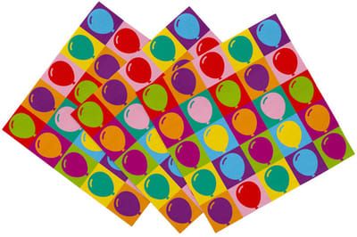 Globos Paper Napkins 33x33cm Pop Party - 20 pcs.