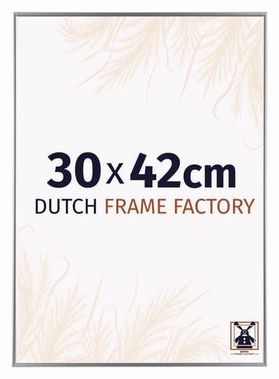 Fotolijst 30x42 cm - Kunststof - Zilver Hoogglans - Easy