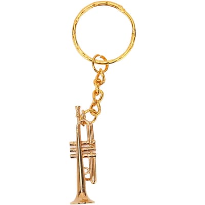Trompet Sleutelhanger Hanger Metaal Messing Modieus Stijlvol Muziekinstrumenten Sleutelhanger Sleutelring voor beige
