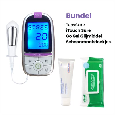TensCare - Bundel iTouch Sure + Glijmiddel + Schoonmaakdoekjes | Bekkenbodemtrainer | Pelvic Floor Trainer | Behandeling van Incontinentie | glijmiddel | glijmiddel waterbasis | desinfectiedoekjes |