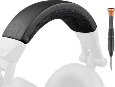 Dailygoods - SOULWIT Vervangende Hoofdband Pad Kit voor MAONO AU-MH601 Hoofdtelefoon, Headset Headband Top Kussen Cover Reparatie Onderdeel, Eenvoudige DIY Installatie - Zwart