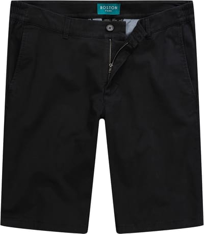 Boston Park - Heren - Chino-bermuda Buik-Fit band elastisch aan de zijkant - Zwart - Maat 56