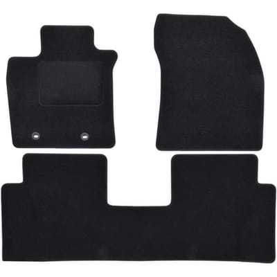 Tapis de sol - Toyota - Avensis - Velours noir - Sur mesure - Renforcé sous la pédale