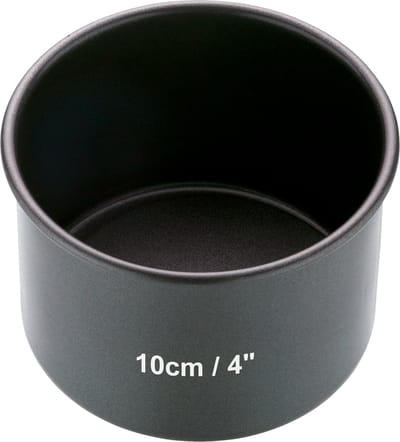 KitchenCraft MasterClass Bakvorm met Antiaanbaklaag voor Taart / Varkensvleespastei - Koolstofstaal ‎10 x 10 x 7 Centimeter Grijs