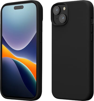 kwmobile Case voor iPhone 15 - Slank TPU-Hoesje met Zachte Afwerking - In zwart
