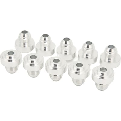 10 stuks AN6 Las op Tuitfitting 12in Buitendraad Aluminiumlegering Lasbaar Brandstof Olie Slangadapter voor