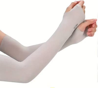 Nivard Polswarmers - Armwarmers Dames - Duimopening - Armstukken - Grijs