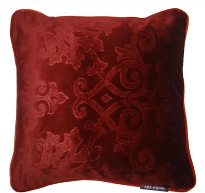 A&E Originals - Kussen Bordeaux velvet Baroque - 50 x 50 cm