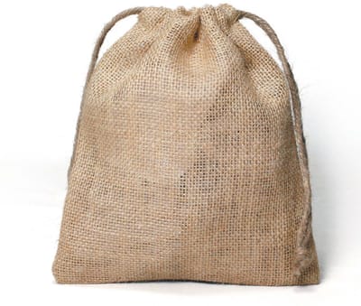 Graine Creative jute zak cadeauzakje met touw 24x29 cm decoratie.