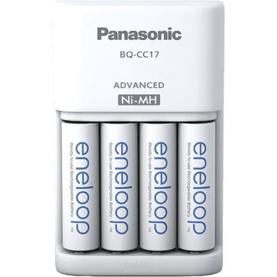 Panasonic Advanced BQ-CC17 + 4x eneloop AA Batterijlader NiMH AAA (potlood), AA (penlite)