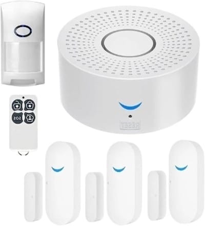 Smart Home Alarm - Beveiligingssysteem Huis - Inbraak Voorkomen - App Controle - 100 meter bereik - Wit