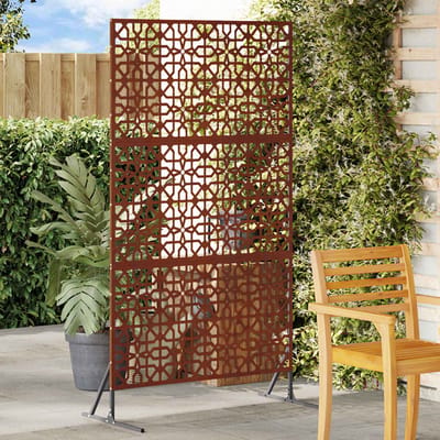 vidaXL - Privacyscherm - 100 - x - 50 - x - 180 - cm - weervast - staal - Roestkleurig