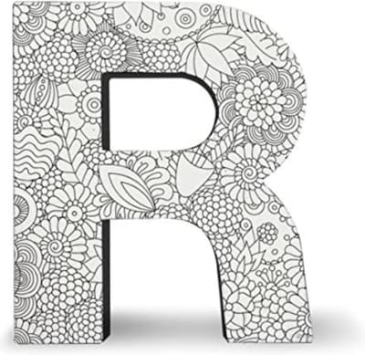 dci Color Joy Art - Large Block Letter “R“ Wall Hanging - Letter to Color “R”