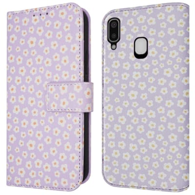 imoshion Hoesje - Geschikt voor Samsung Galaxy A20e - Design Bookcase smartphone - White Daisy