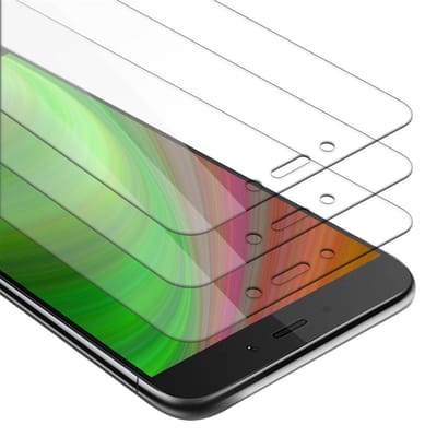 Cadorabo 3x Screenprotector geschikt voor Xiaomi RedMi NOTE 4 - Beschermende Pantser Film in KRISTALHELDER - Getemperd (Tempered) Display beschermend glas in 9H hardheid met 3D Touch