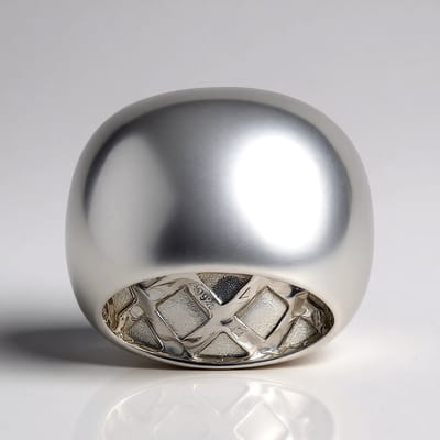 Cavill - Zilveren Ring 925 Sterling Zilver - Unisex Moderne Band Ring - Comfortabel Ruitpatroon - 8.69 g - Zilverkleurige Pracht - Ringen Maat 17 18