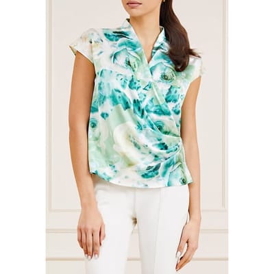 GUESS Marciano By  Soraya Top Roses Bou Bouquet Blouse Print Taglia: XS | Magliette intime Outlet | Donna | Rosa
